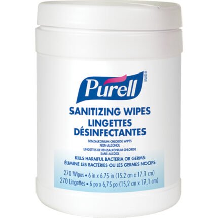 Purell Alcohol Hand Sanitizing Wipes, Dye & Fragrance Free (Case of 6 units)